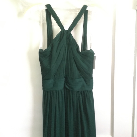 Y Neck Long Mesh Dress, 4, Juniper Green, NWT - Picture 6 of 15